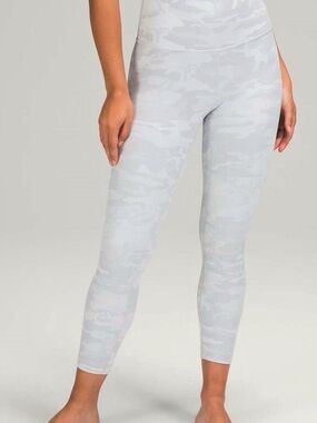lululemon athletica Light Gray Camo High-Rise Leggings